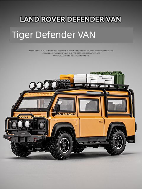 Land Rover Defender VAN Outdoor Camper Model Off-Road Vehicle Van Car Model Boy Toy Car Collection