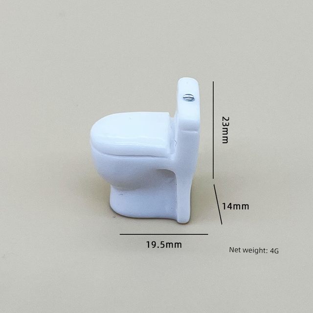 1 12 or 1 6 doll house accessories doll house scene model decoration Simulation mini flip toilet model