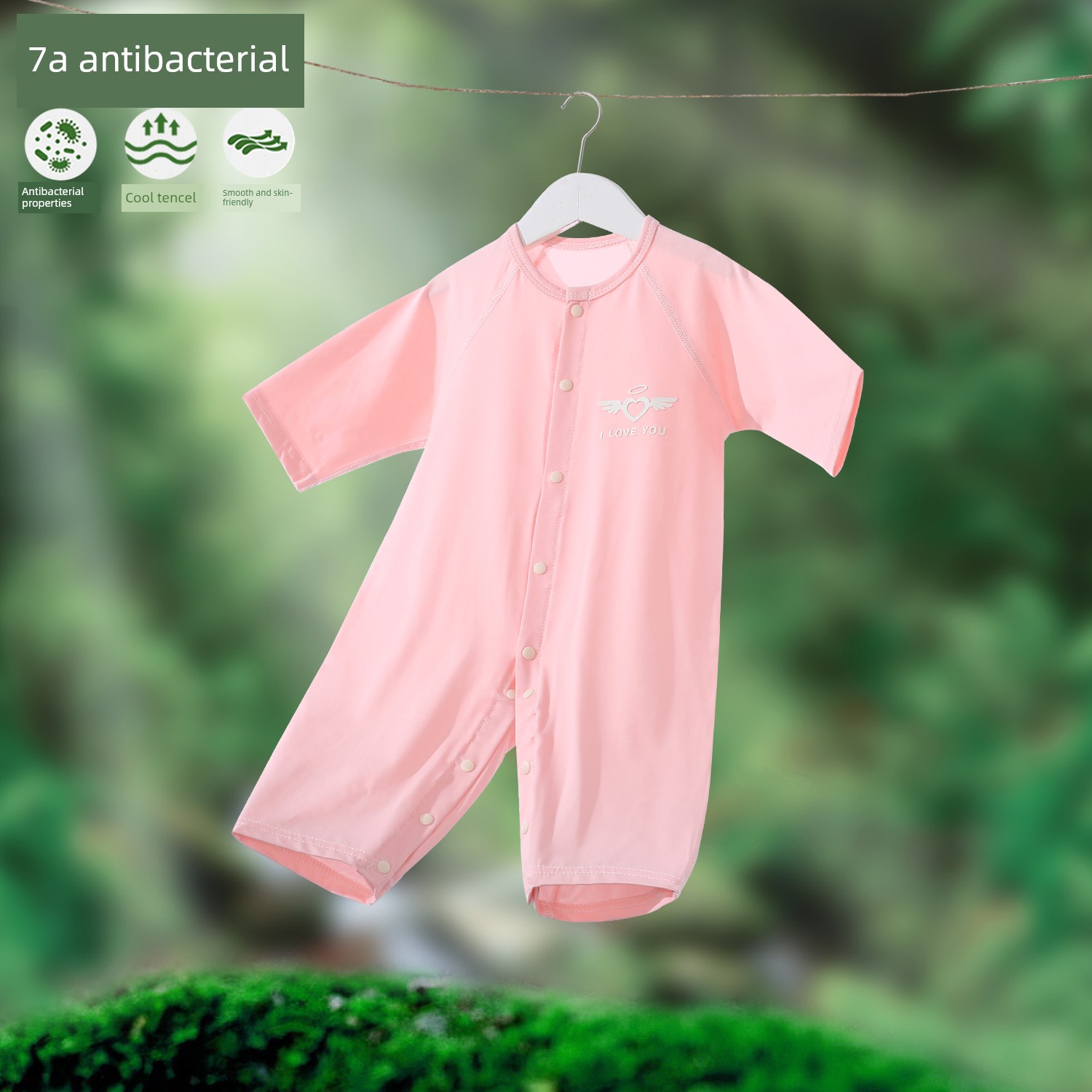 2-Pack Baby Romper Summer Thin Modal Long-Sleeve Pajamas Baby Air-Conditioned Crawling Suit Newborn Onesie — 5