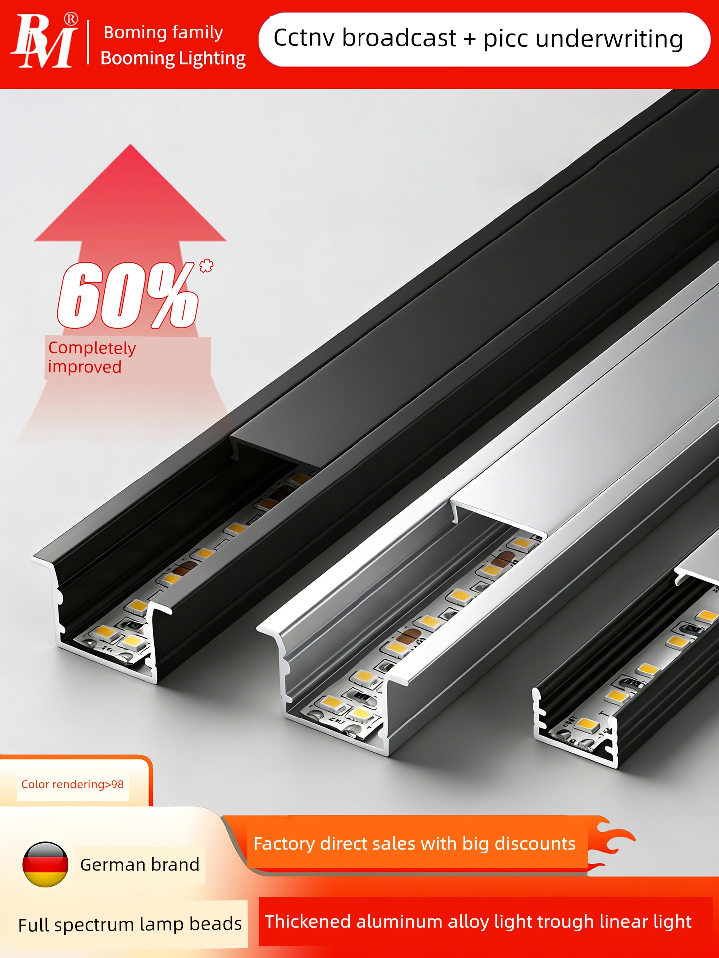 Linear Lights, Embedded Aluminum Channel Recessed Ceiling Linear Lights, Surface-Mounted Led Linear Lights, U-Shaped Light Strips with Slots