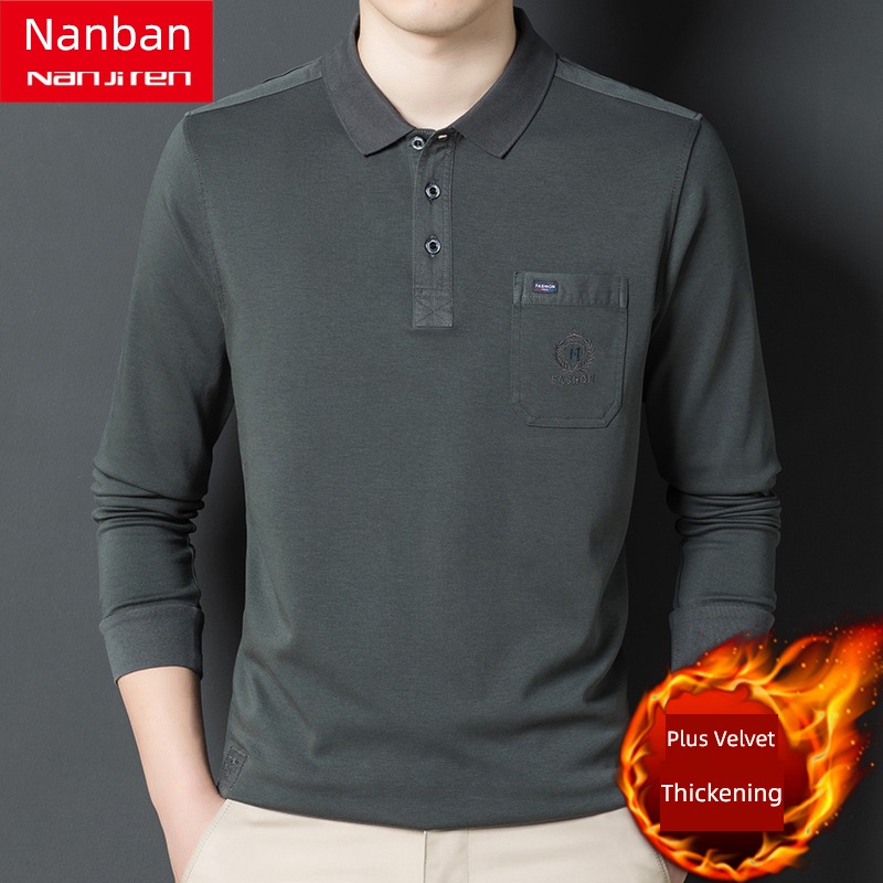 NGGGN man easy jacket Belt pocket Long sleeve T-shirt