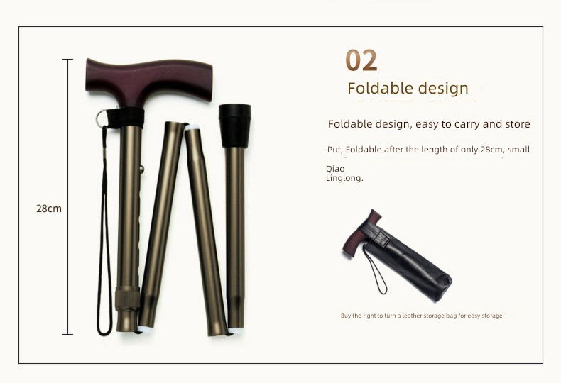 Japan old age fold a cane light non-slip Expansion