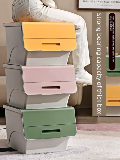 Jeko Children's Toys Storage Box Household Front Open Flip Can Stack Storage Box