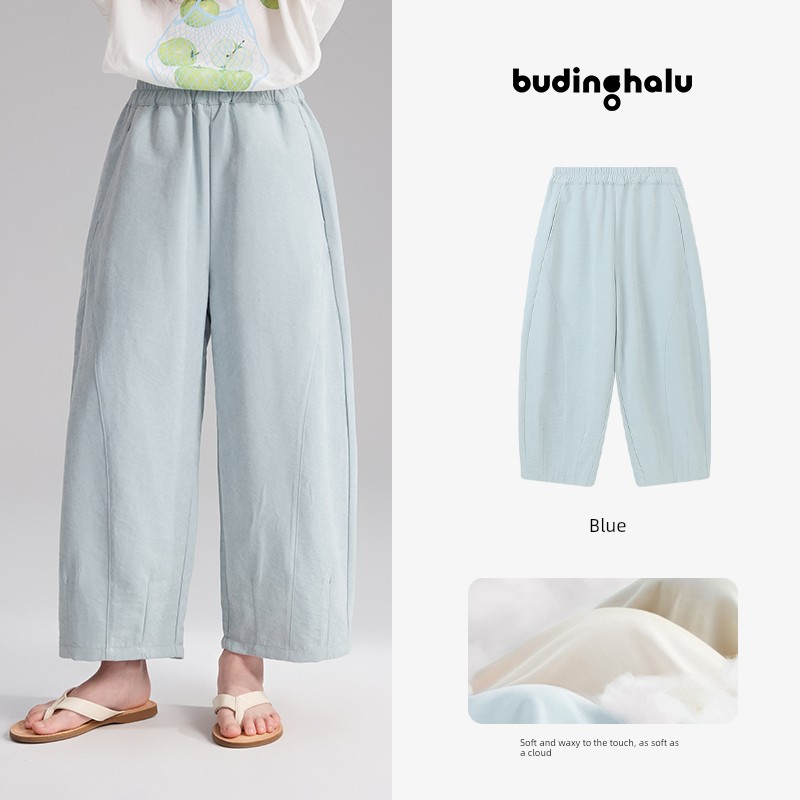 Pudding Haru Children's Clothing Girls' 2.0 Milk Pants 2026 Summer Lightweight Mosquito-Proof Casual Pants Children's Comfortable Long Pants — 5
