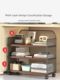 Office desk shelf multi-functional table sorting artifact with wheels trolley under table movable file storage rack office accounting multi-layer archives information list placement shelf bookshelves