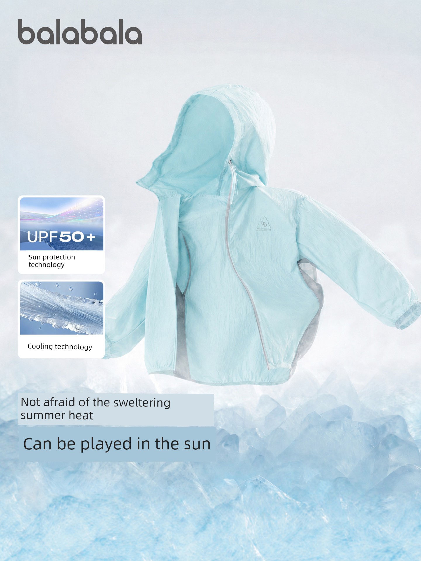 [Same Style in Shopping Malls] Balabala Kidsren's Sun Protection Clothing for Girls, Baby Boys, Thin Summer New Style Upf50+