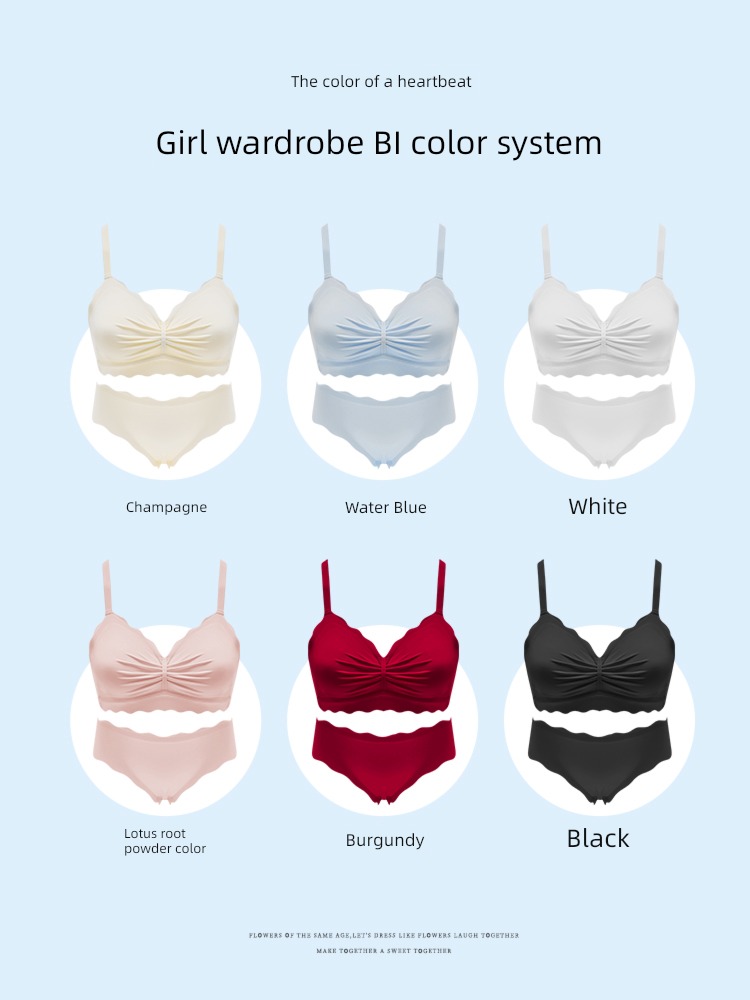 summer Thin money Small chest Gather together girl breathable Underwear