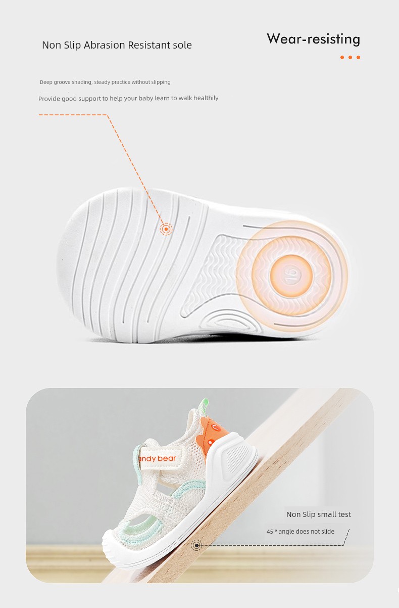 Baby Toddler Shoes Sandals Summer Mesh Shoes Baby Shoes Soft Bottom 1-2-3 Years Old Boys and Girls Functional Non Slip Soft — 7