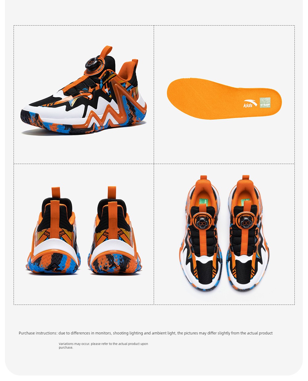 Anta Kids Reverse Scale | Basketball Shoes for Boys, New Professional Youth Model, Official Flagship Store Genuine Sports Shoes — 63