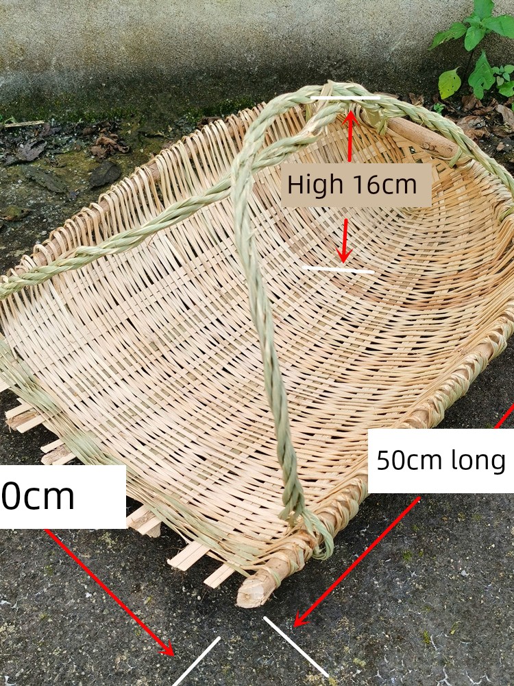 Bamboo Woven Dustpan for Agricultural Use, for Scooping Soil, Mud, Sand, Manure, and Construction Waste