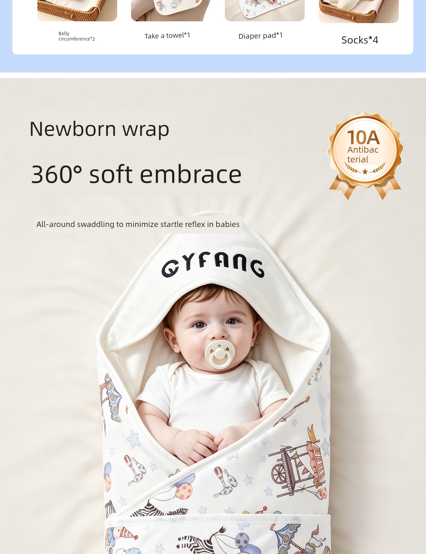 Maternity Bag, Complete Set of Newborn Baby A-Class Pure Cotton Clothes, Essential Newborn Supplies for Hospital Admission in October — 10