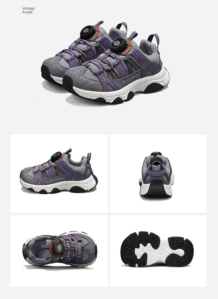 Dickies Kidsren's Sports Shoes New Autumn Style Medium and Large Kidsren's Shoes White-Soled Casual Shoes Non-Slip Boys and Girls Dad Shoes — 25