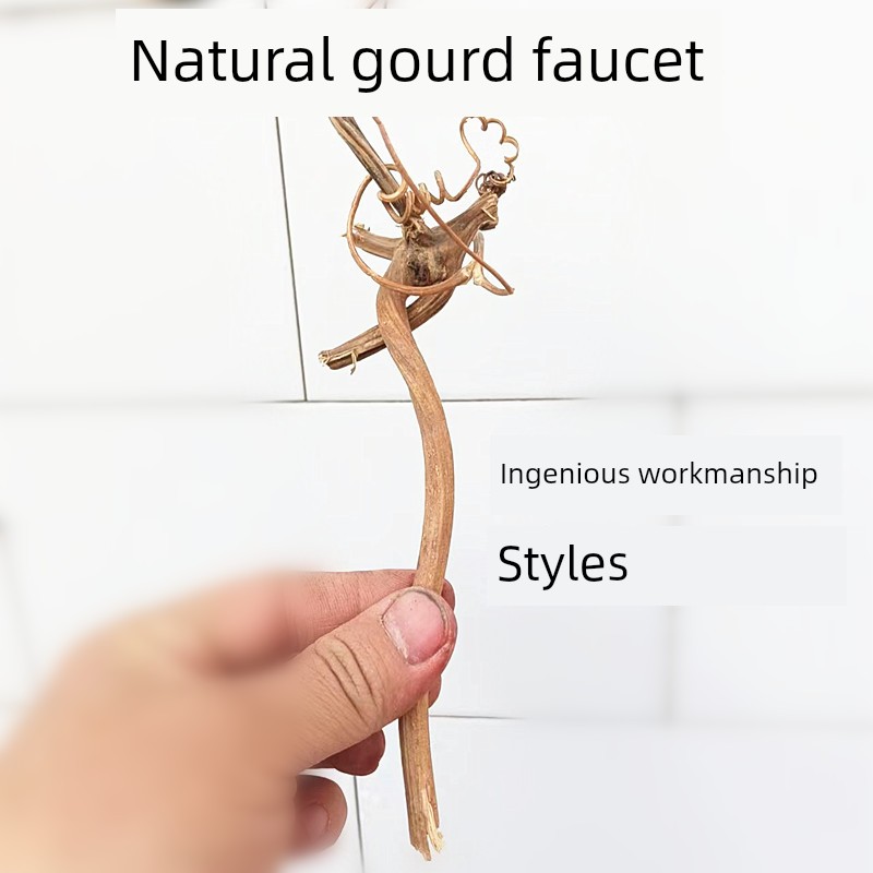 Natural Bottle Gourd Faucet Large and Medium Small Size Specifications Feng Shui Gourd Pendant Decoration Ornament Accessories Can Be Connected Faucet