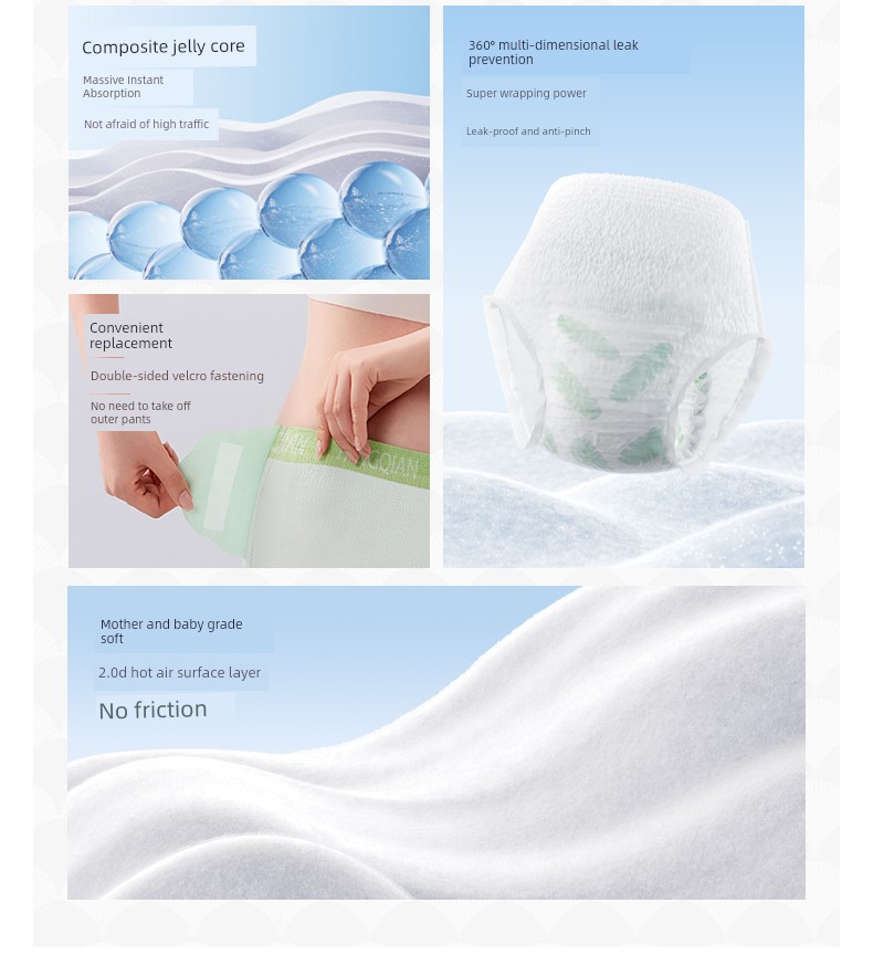 October Crystal Tang Qian Probiotic Sleep Pants, No-Take-Off Open-Close Design, Special for Postpartum Discharge, Comfortable Menstrual Daytime Pants — 5