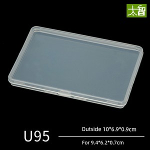 Transparent Rectangular Card with Lid Plastic Box