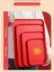 Red wedding plate rectangular plastic tray housewarming special plate living room coffee table household dried fruit plate