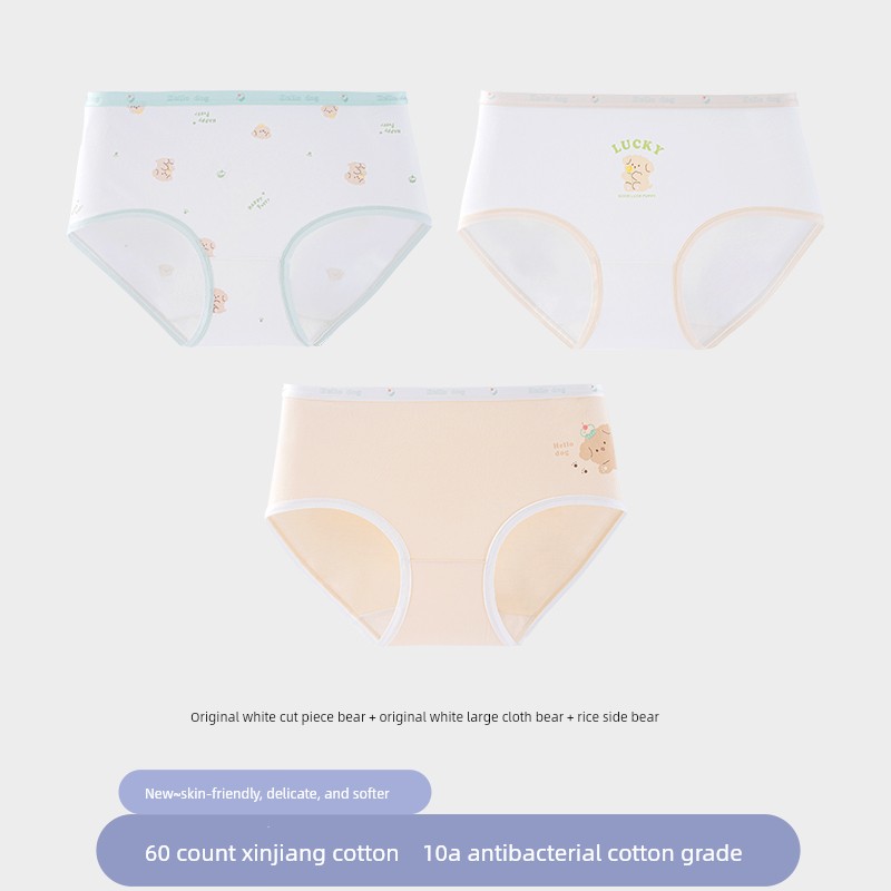 Catman Girls' Pure Cotton Underwear for Girls in the Developmental Period, Kidsren's Category A, Middle and Older Kidsren, Students' Briefs, Junior High — 8