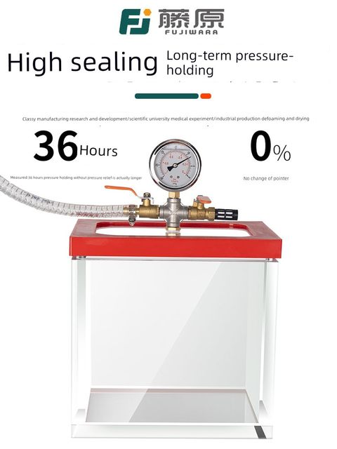 Vacuum box drying box transparent acrylic plexiglass box vacuum kettle air exhaust box sealed defoaming barrel negative pressure box