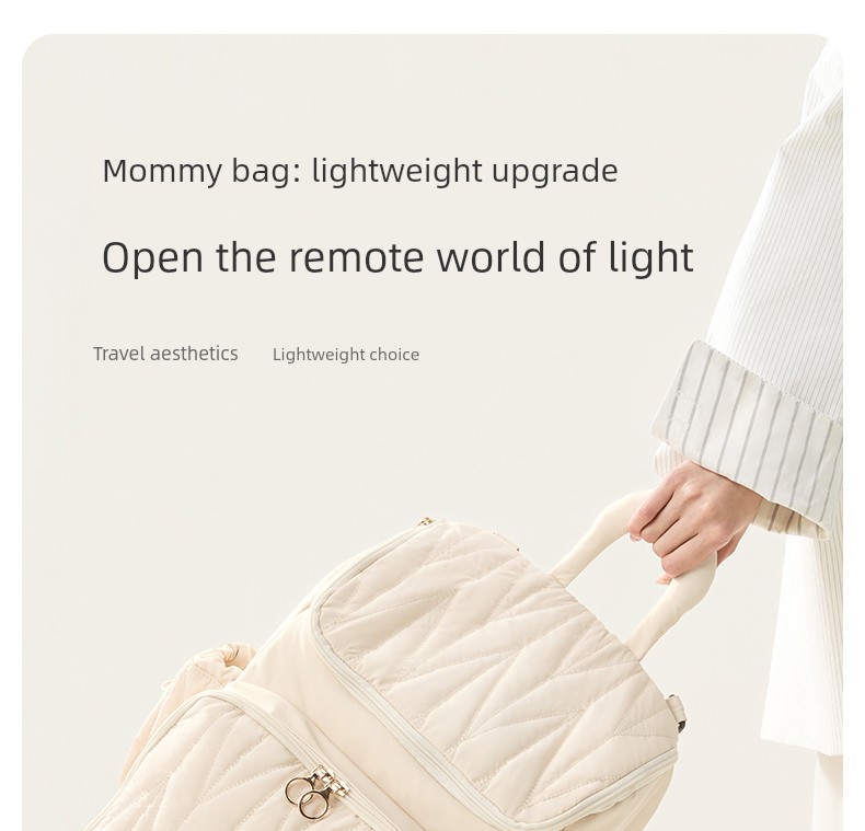 Taoqibaby Ultra-Light Mommy Bag, Portable, Lightweight, Large-Capacity, Multi-Functional, Stylish Backpack for Mother and Baby Outings — 1
