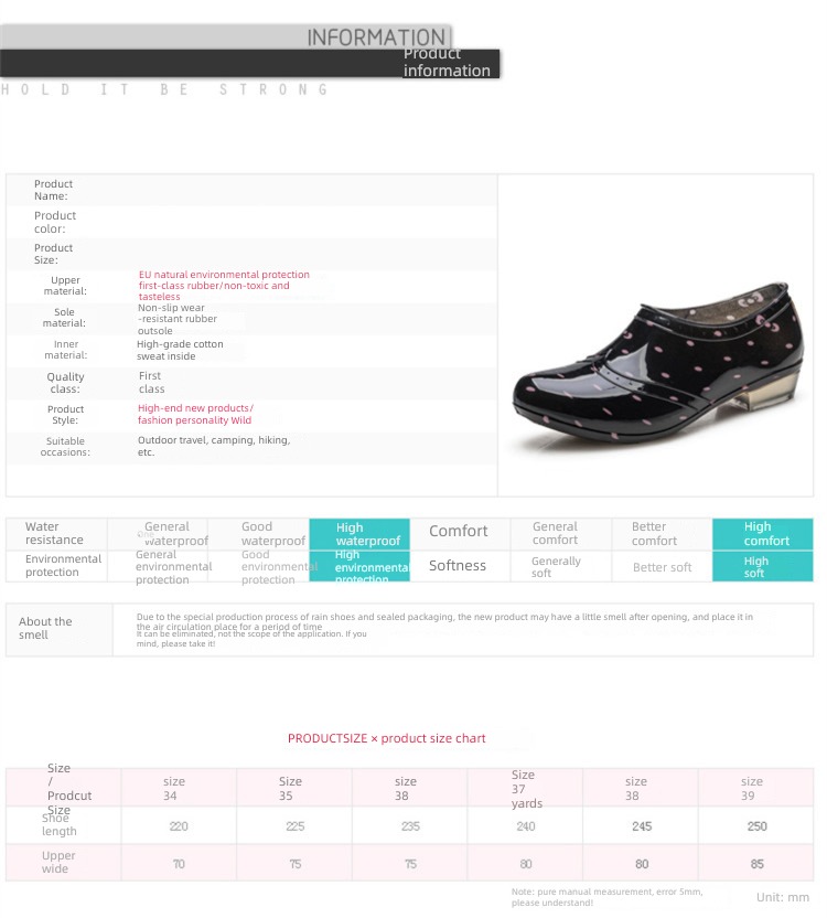 Korean version jelly fashion Low Gang non-slip waterproof Rain shoes