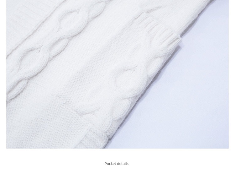Languid Medium and long term Design sense niche knitting Cardigan