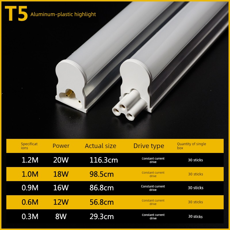 LED Lamp T5 Integrated Full Set Fluorescent Lamp 1.2 M Bench For Home Super Bright Fluorescent Fixture Energy Saving All-in-One Light