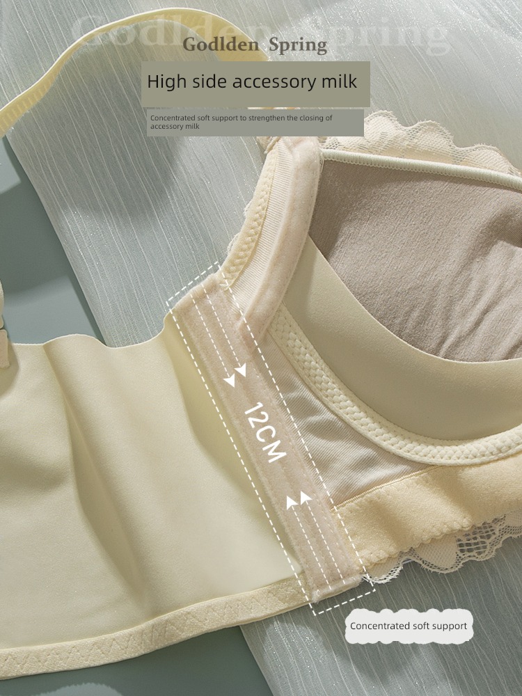 Small chest Upper support Anti sagging Thickened section Wireless  Underwear
