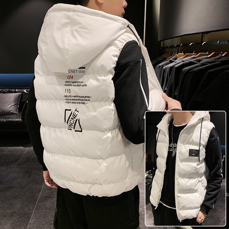 trend Wear out Men Spring and Autumn Down cotton Vest