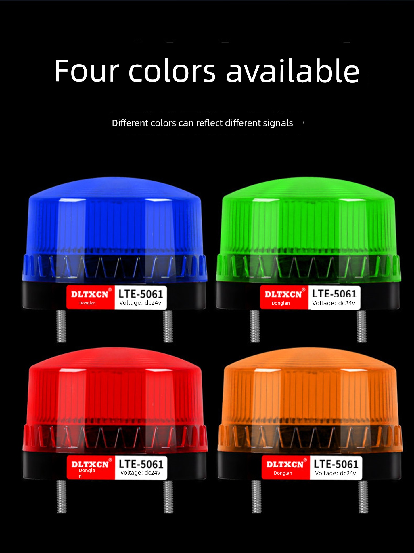 LTE-5061 Small Strobe Warning Light Sound and Light Alarm Warning Always on/Flashing Flash 12v-220v