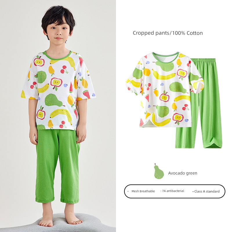 Summer New Arrival Mesh Pure Cotton Antibacterial Air Conditioning Clothes Red Beans — 2