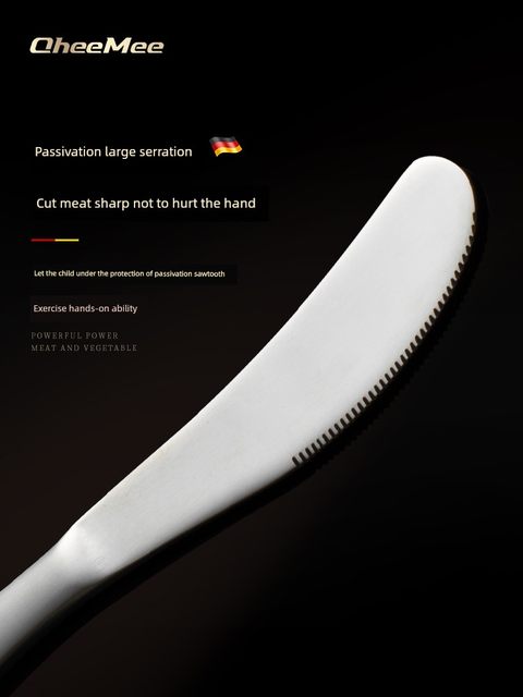 Western dining tableware knife and fork spoon set for children eating steak knife and fork gift box 304 stainless steel cartoon home 4 piece set