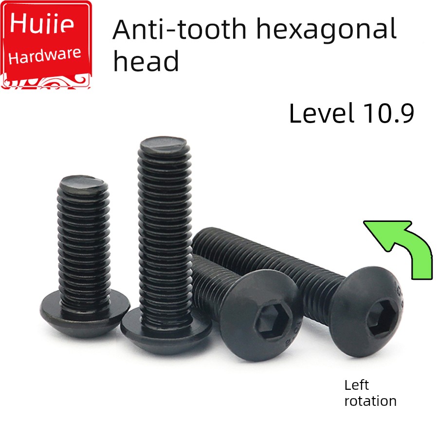 Promotional 10.9 Grade Reverse Thread Pan Head Hex Socket Screws M4M5M6M8M10 Left-Hand Thread Round Cup Head