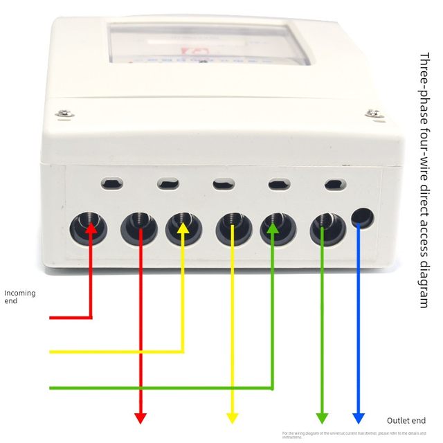 D brand three-phase four-wire meter 3*30-100A electronic energy meter 380v electric meter direct transformer type fire meter