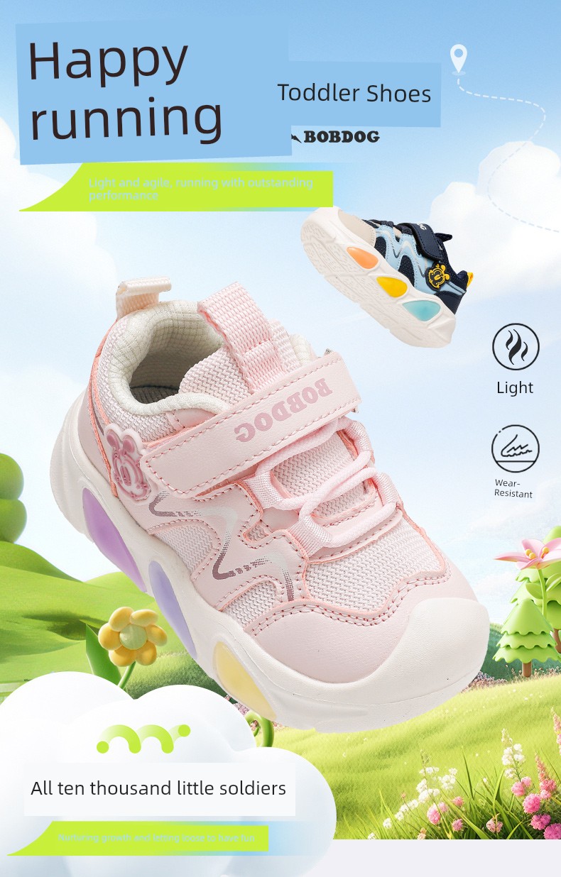 Babudou Children's Shoes, Girls' Shoes, 2026 New Autumn Model, Light-Up Shoes for 1 to 3 Years Old, Baby Light-Up Toddler Shoes — 2