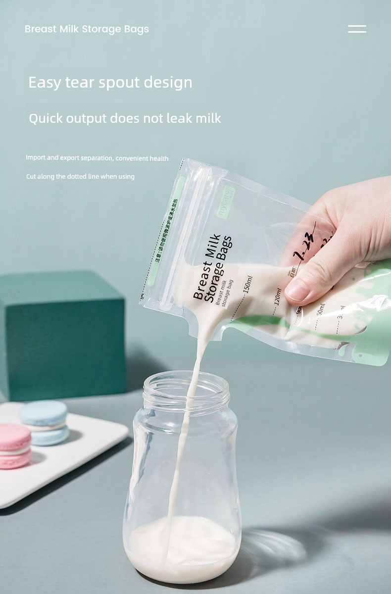 Creer Breastmilk Storage Bags Breast Milk Freshness Protection Package 80ml Small Capacity Disposable Frozen Refrigerated Storage Milk Bag 125ml — 10
