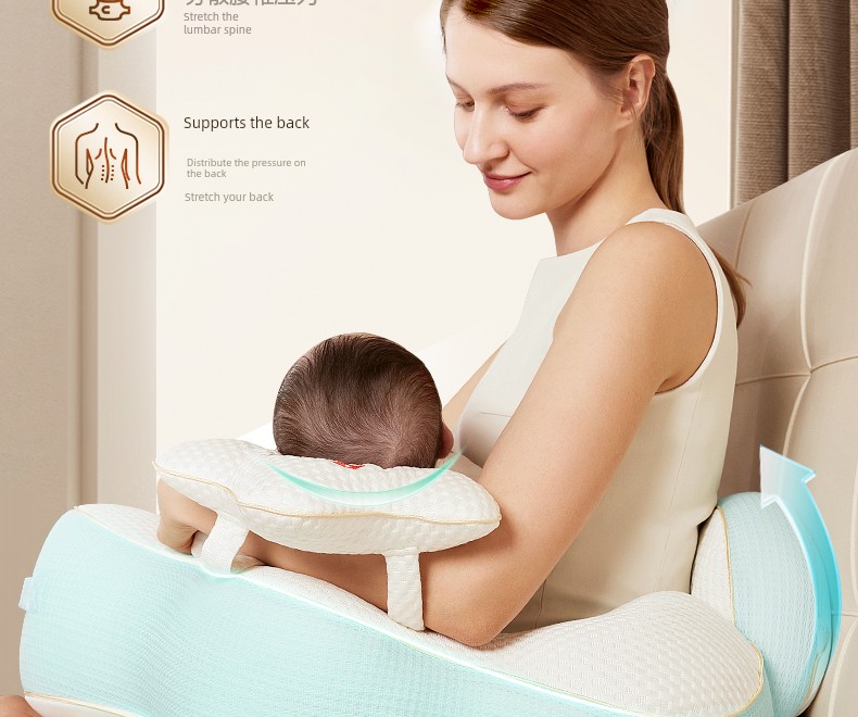 Hoag Nursing Pillow Newborn Feeding Aid for Direct Feeding, Sitting Feeding, Cuddling, Waist Support Cushion, Breastfeeding Pillow — 12