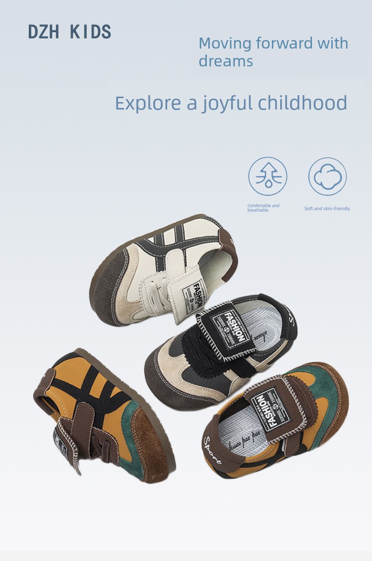 2026 New Spring and Autumn Boys' Sports Shoes for Ages 1 to 3, Lightweight Children's Shoes for Girls, Soft-Soled Toddler Shoes — 2