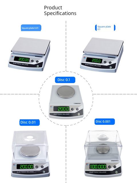 Shanghai Puchun Electronic Balance Scale 0.1g Precision Jewelry Kitchen Scale Precision 0.001g Commercial High Precision G-Scale
