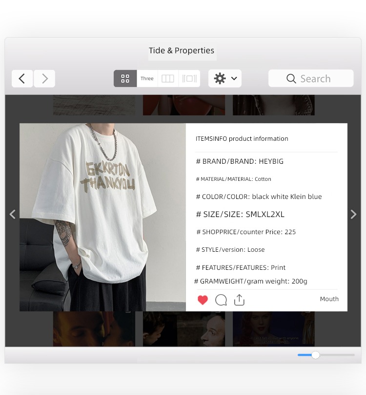 printing Round neck easy personality Middle sleeve BF wind T-shirt