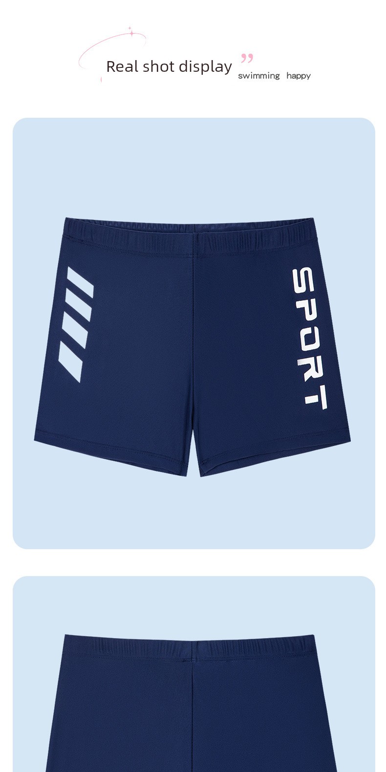 Children's Swimming Trunks 2026 New Model Boys' High-Elastic Quick-Dry Professional Training Swimwear for Older Children and Students, Boxer Shorts — 15