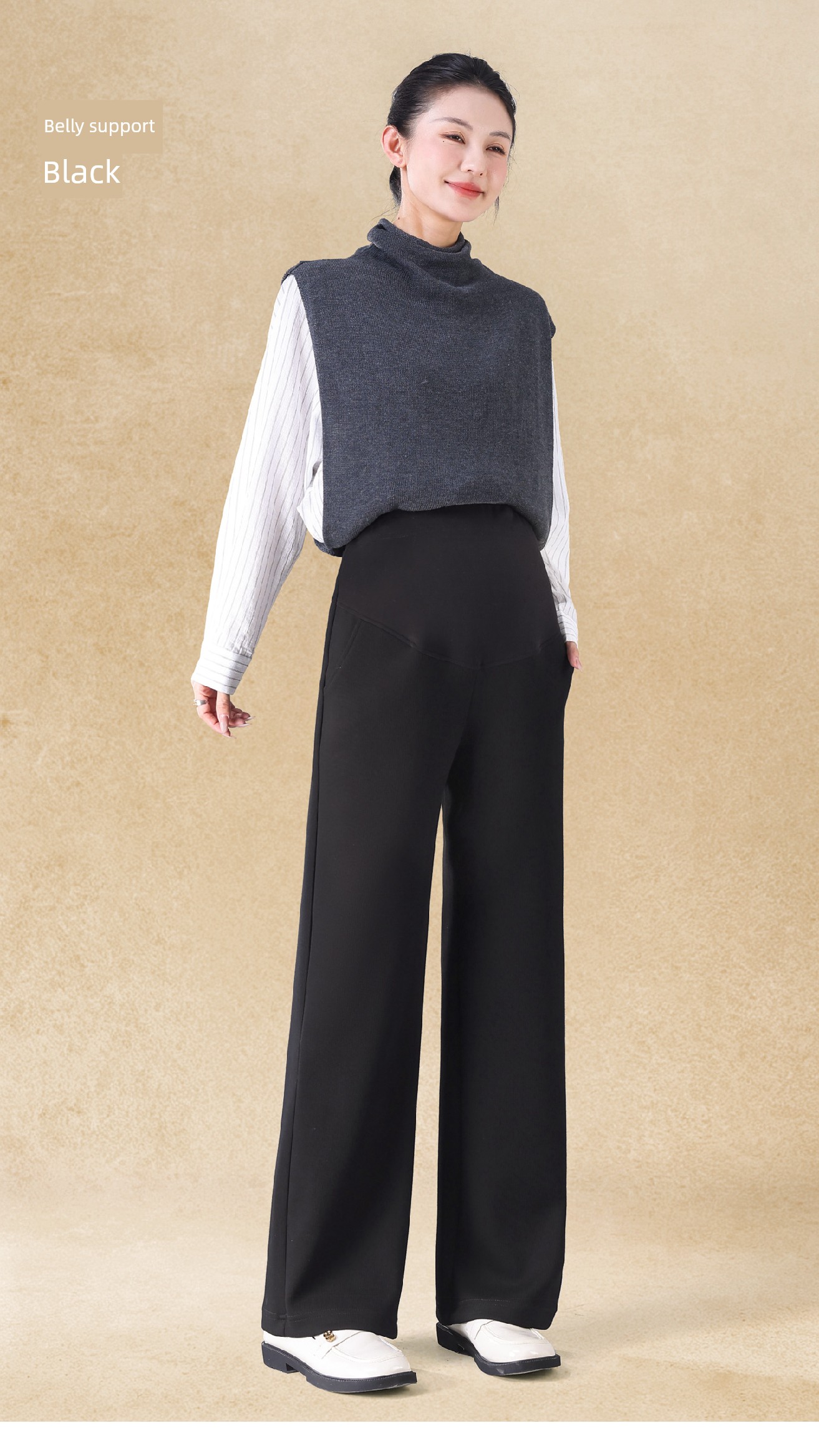 Autumn and Winter Thickened Outer Wear Casual Straight-Leg Pregnant Women's Pants — 22