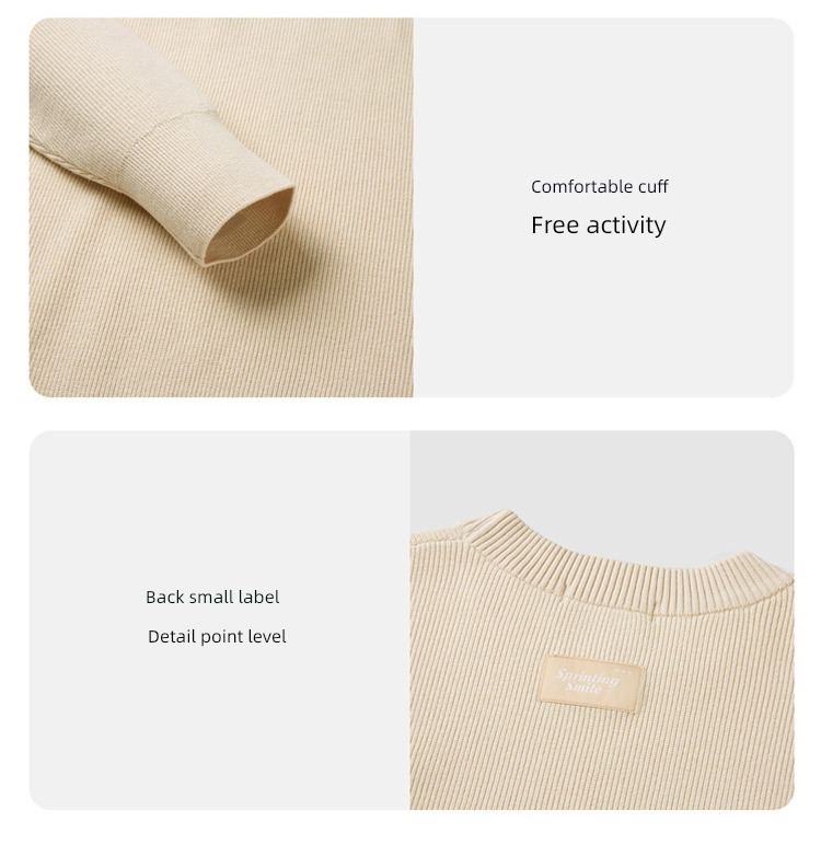 Home of Hailan keep warm Round neck lovers black sweater