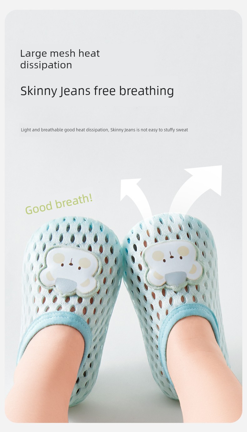 Baby Floor Shoes, Summer Thin Non-Slip Indoor Walking Shoes and Socks for Infants and Toddlers, Children's Boys and Girls, Summer Home Wear — 5