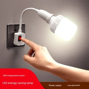 For Home Direct Plug-in Socket Lamp Holder with Switch Two Or Three Legs Dormitory Energy-Saving Lighting Plug-in Small 