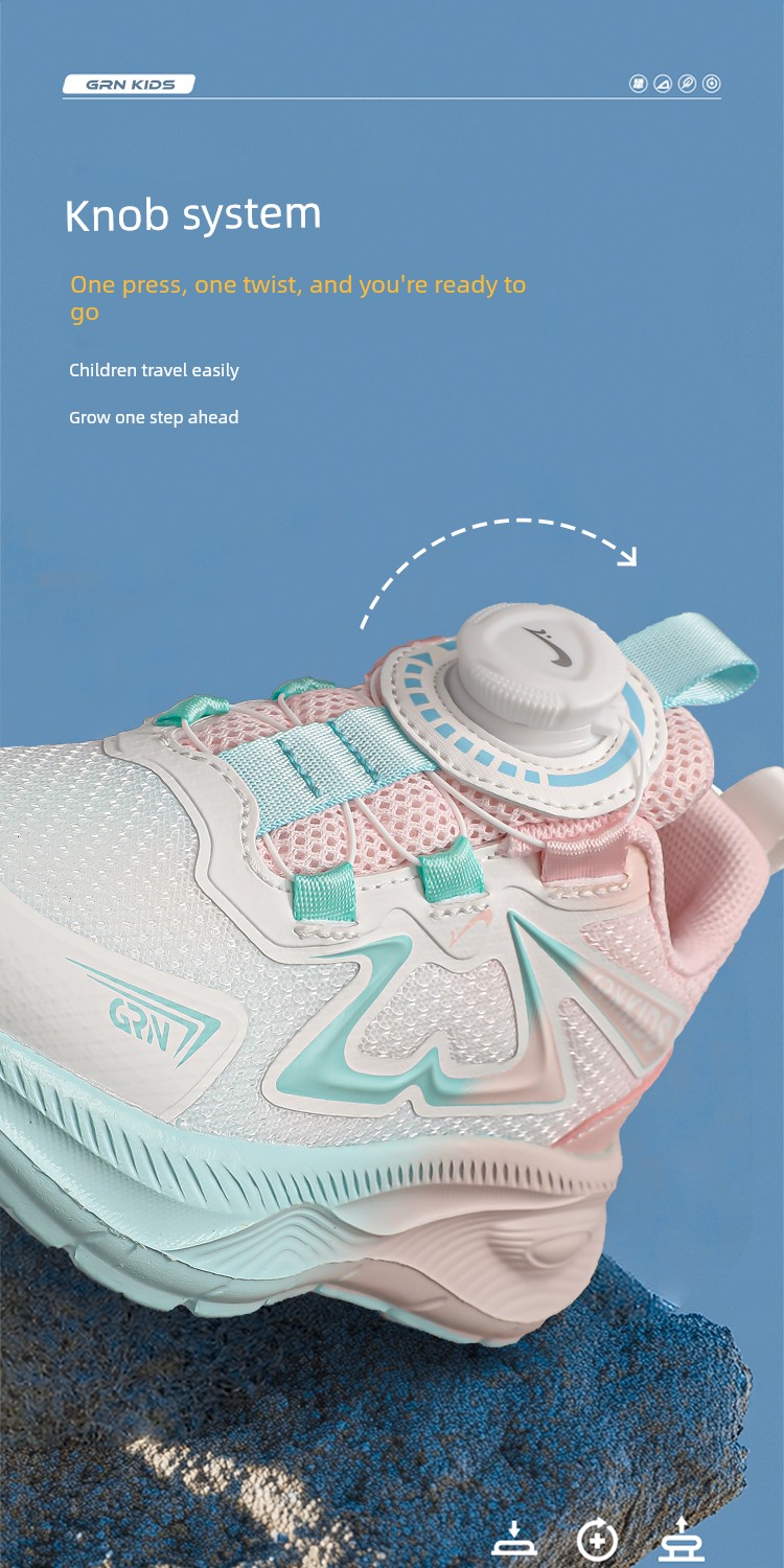 Guirenniao Children's Shoes 2026 New Autumn Hot-Selling Girls' Sports Shoes, Girls' Running Shoes for Kids and Older Children — 9