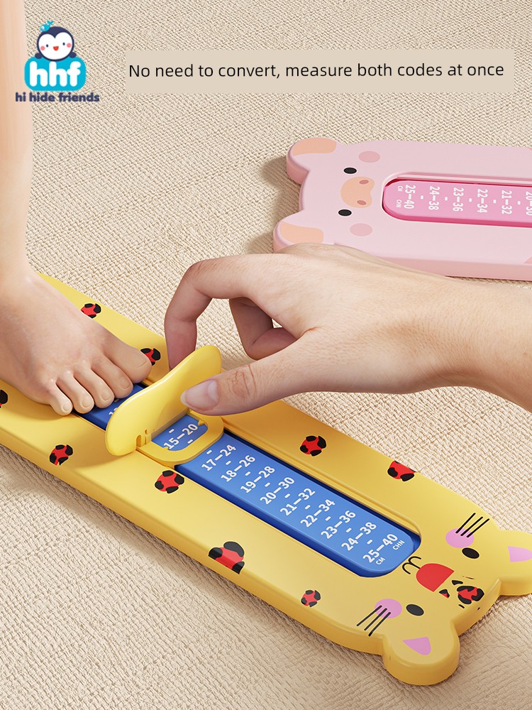 Baby Foot Measurer, Children's Accurate Foot Length Measuring Device, Infant Shoe Size Measuring Ruler, Kids' Home Shoe Measuring Tool — 4