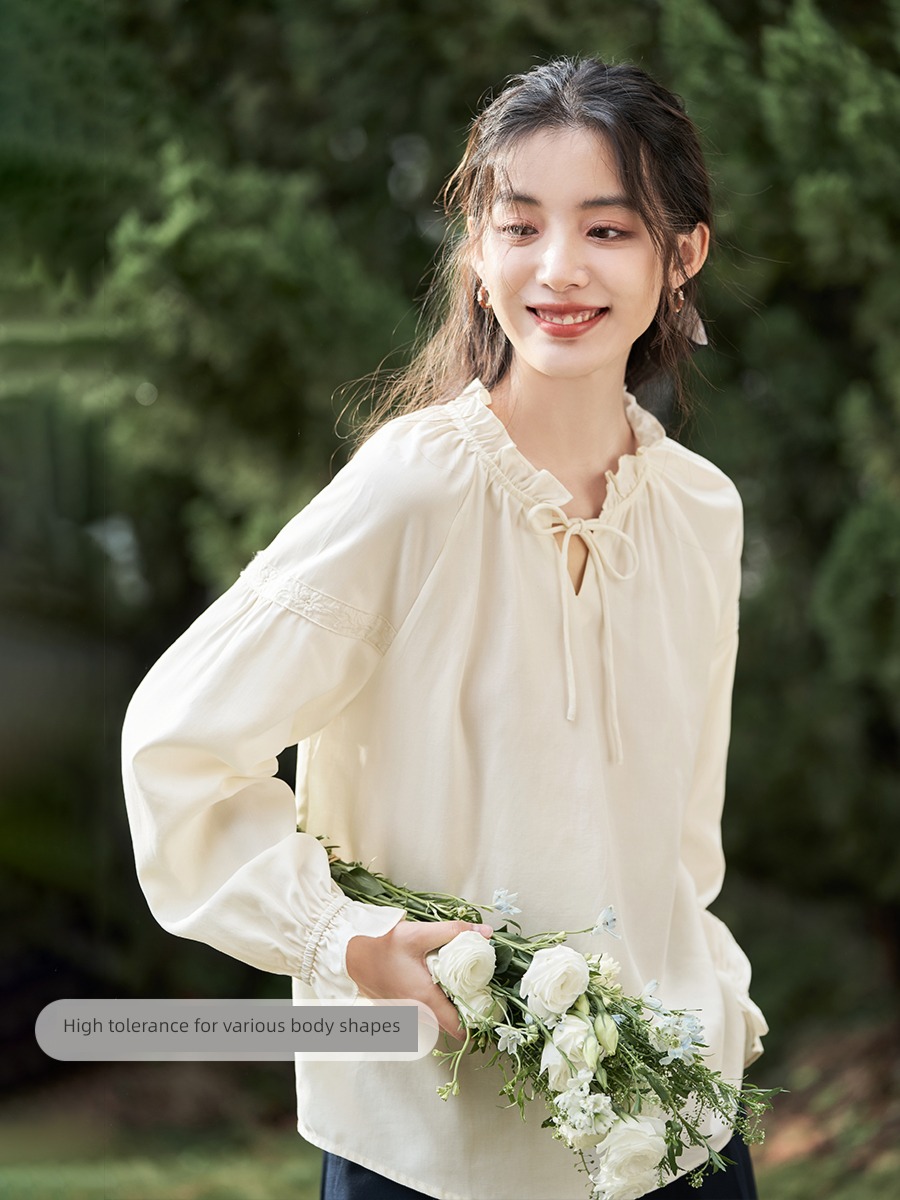 Inman  Tea break easy Frenulum jacket Chiffon shirt