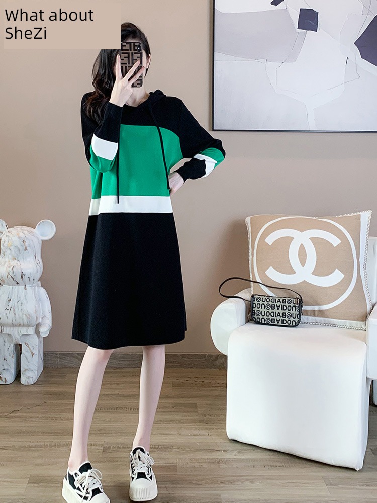 Extravagant posture Big size Women's wear Hooded fashion Fat sister skirt