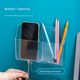 Wall-mounted remote control storage box Mobile phone charging without punching transparent storage box Bedside multi-function storage rack