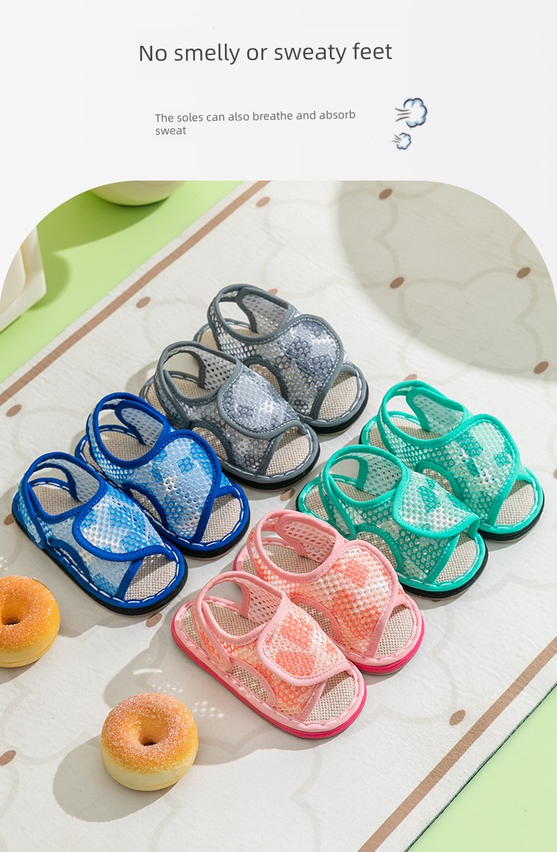 Fairy Feet Children's Layered Sole Sandals Summer New Arrival Boys Girls Baby Soft Sole Mesh Home Slippers — 5